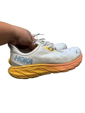 HOKA Arahi 6 Size 10 D Wide Nimbus Cloud Orange J Frame Stability Running Shoes